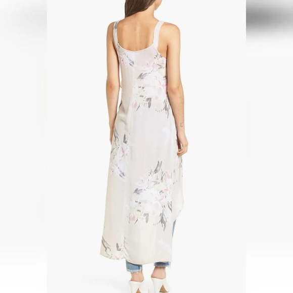 Leith Walk Thru Hi Low Asymetrical Flowy Tank Top with Train XS - Picture 4 of 15